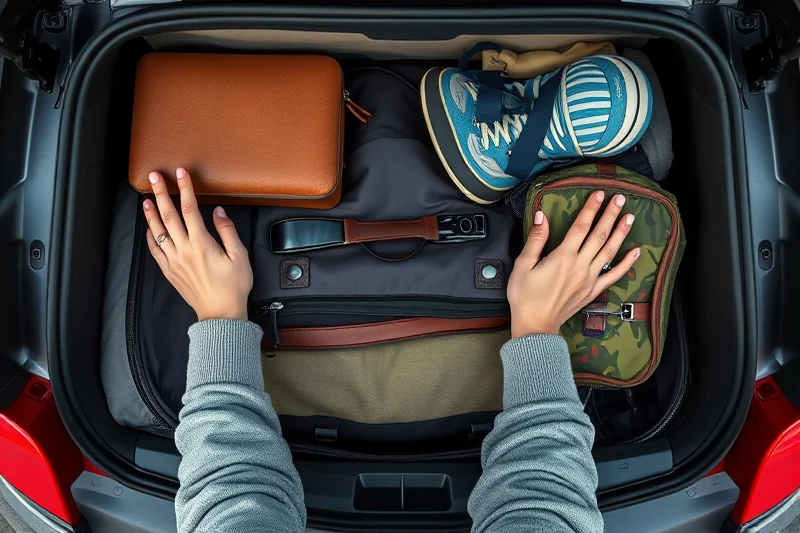 modern packing car for road trip — Modern Packing Car For Road Trip (the finished result)
